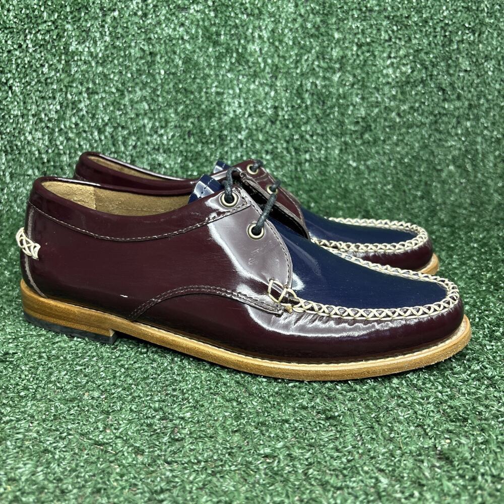 GH Bass & Co Weejuns Winnie Lace Up Oxfords Patent Leather Womens 9 (Mens 7.5)